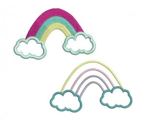 Stickdatei - Wonderland Regenbogen Satin